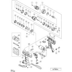 Hikoki DV18DFL Main Assembly