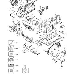 DeWalt DW935K Trim Saw Assembly