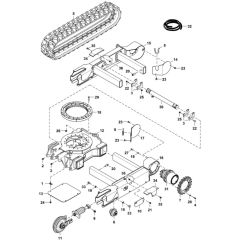 Undercarriage Assembly for BobCat E17Z