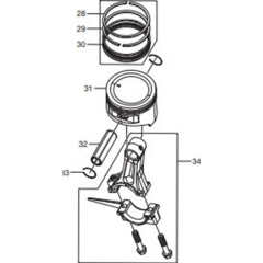 Piston Assembly for Makita EG5550A