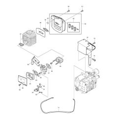 Exhaust Assembly for Makita EHW120