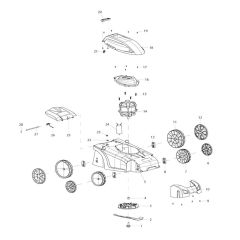 Deck & Wheel Assembly for Makita