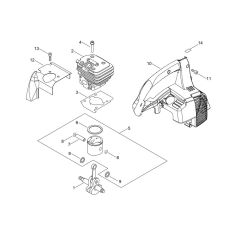 Cylinder, Piston, Crankshaft