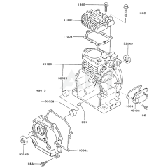 Cylinder/Crankcase Kawasaki FA076D