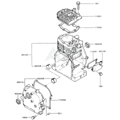 Cylinder/Crankcase Kawasaki FA130R