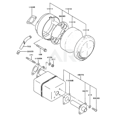 Air Filter/Muffler Kawasaki FA210D