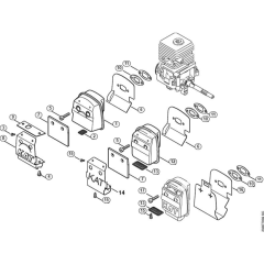 Muffler Assembly for Stihl FC 55 DZ