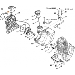 Rewind Starter & Fuel Tank