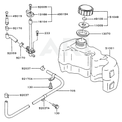 Fuel Tank & Valve for Kawasaki
