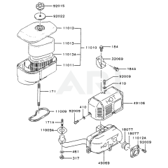 Air Filter/Muffler Kawasaki FC290V