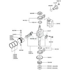 Piston/Crankshaft Kawasaki FC290V