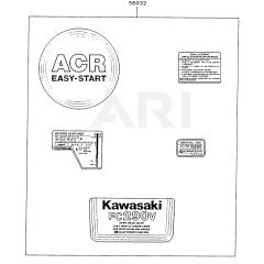 Kawasaki FC290V Engine Label