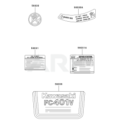 Kawasaki FC401V Engine Label