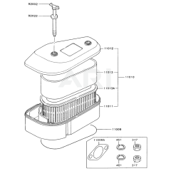 Air Filter & Muffler for FC420V