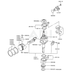 Piston Crankshaft Kawasaki FC420V