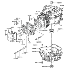 Cylinder & Crankcase Kawasaki FC420V