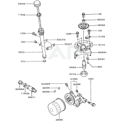 Kawasaki FC420V Lubrication