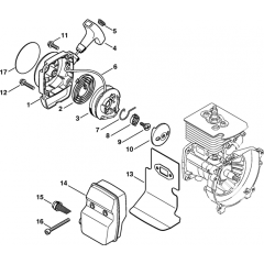 Rewind Starter & Muffler
