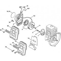 Rewind Starter & Muffler