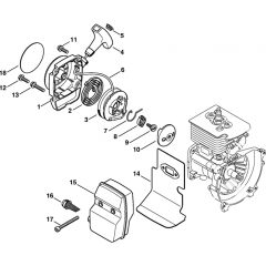 Starter & Muffler for Stihl FC 83