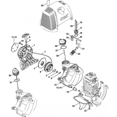 Rewind Starter & Fuel Tank