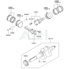 Piston/Crankshaft for FD501D