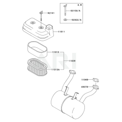 Air Filter & Muffler for FD501V