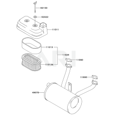 Air Filter & Muffler for FD590V