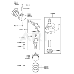 Piston/Crankshaft for FD590V