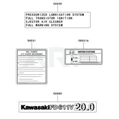 Label for Kawasaki FD611V Engine