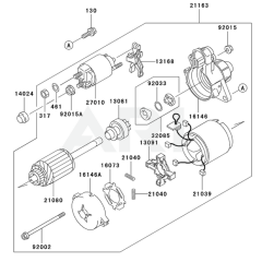 Starter for Kawasaki FD620D