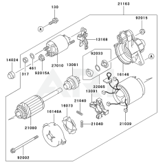 Starter for Kawasaki FD661D