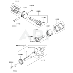 Piston & Crankshaft for FD671D
