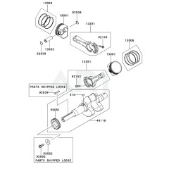 Piston/Crankshaft Kawasaki FD851D
