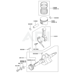 Piston & Crankshaft for FE120D