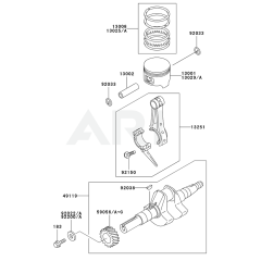 Piston & Crankshaft for FE170D