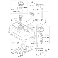 Fuel Tank & Valve for FE250D