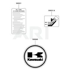 Kawasaki FE290R Engine Label