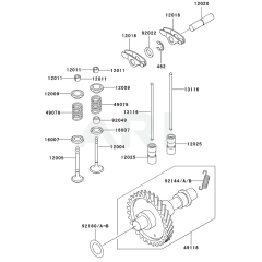 Valve/Camshaft for Kawasaki FE350D
