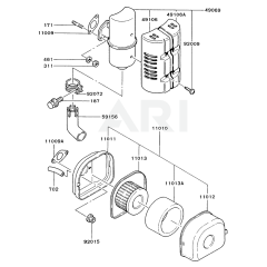 Air Filter & Muffler FG150D