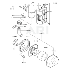 Air Filter & Muffler FG150R