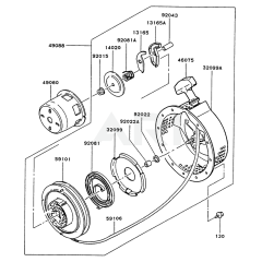 Starter for Kawasaki FG200D