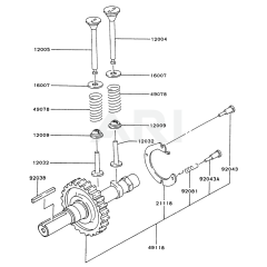 Valve/Camshaft for Kawasaki FG270G