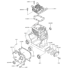 Cylinder/Crankcase Kawasaki FG270G
