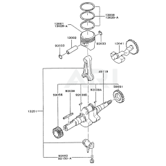 Piston/Crankshaft Kawasaki FG300D