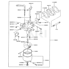 Carburettor for Kawasaki FG300D