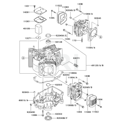 Cylinder & Crankcase Kawasaki FH500V