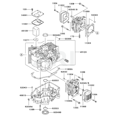 Cylinder / Crankcase Kawasaki FH580V