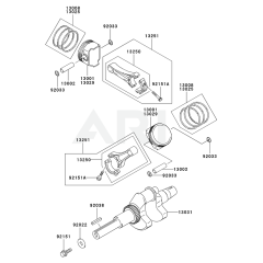 Piston/Crankshaft for FH601D