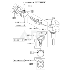 Piston/Crankshaft for FH661V